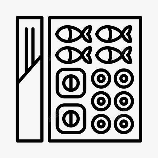 寿司亚洲食品图标svg_新图网 https://ixintu.com 亚洲 寿司 寿司盒 日本 食品
