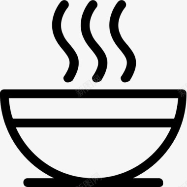 汤食物汤碗图标图标
