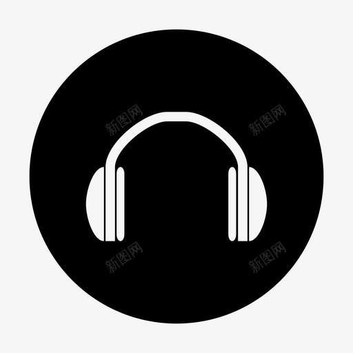 耳机听音乐图标svg_新图网 https://ixintu.com 听 耳机 耳机圈 音乐