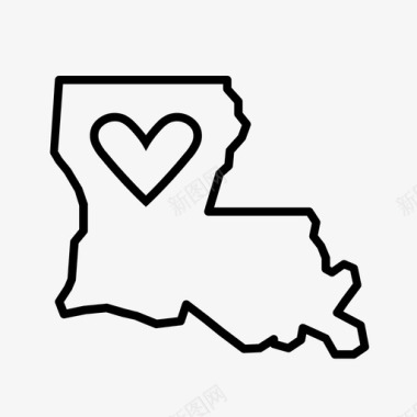路易斯安那州的爱家骄傲图标图标