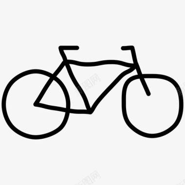 自行车体育涂鸦图标图标