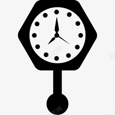 钟摆钟时间计时器图标图标