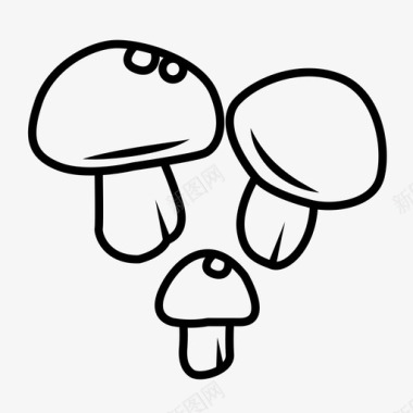 蘑菇洋葱真菌图标图标
