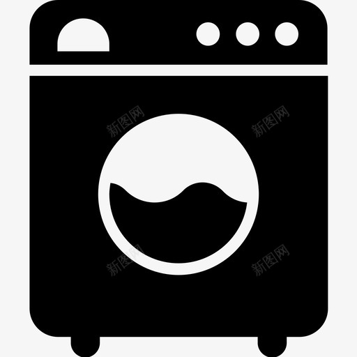 洗衣机自动洗衣机家用电器图标svg_新图网 https://ixintu.com 室内装饰雕文图标 家用电器 洗衣机 自动洗衣机