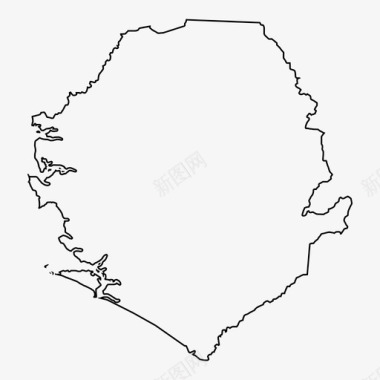 塞拉利昂地图非洲国家图标图标