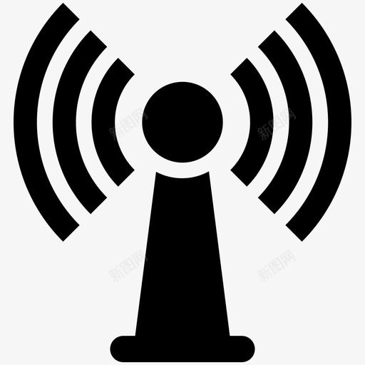 无线互联网连接wifi图标svg_新图网 https://ixintu.com web托管glyph概念图标 wifi wifi天线 互联网连接 无线 无线连接