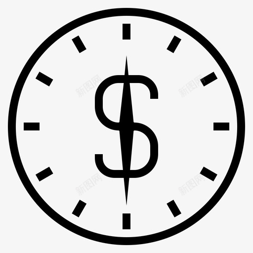 时间就是金钱美元符号时间管理图标svg_新图网 https://ixintu.com 时间就是金钱 时间管理 美元符号