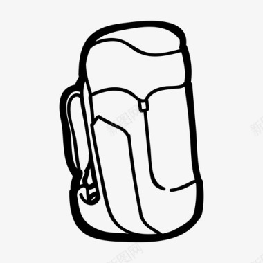 旅行背包背包随身携带图标图标