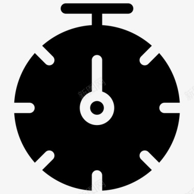 计时器秒表运动填充图标图标