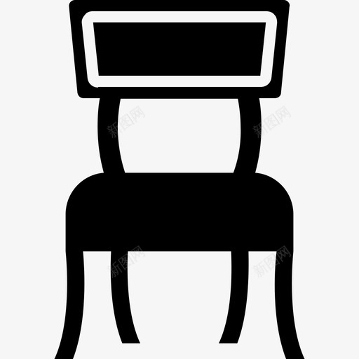 椅子无扶手椅餐椅图标svg_新图网 https://ixintu.com 内部和装饰雕文图标 家具 座椅 无扶手椅 椅子 餐椅