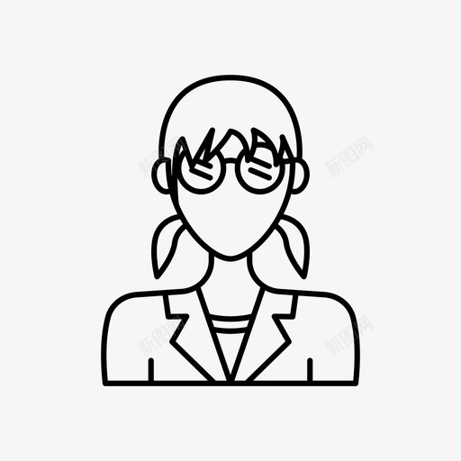 戴眼镜的女人化身雇员图标svg_新图网 https://ixintu.com 化身 化身女人 女性 戴眼镜的女人 老师 雇员