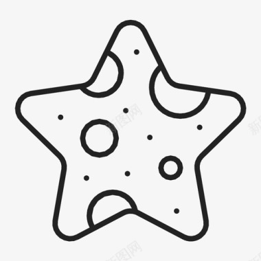 饼干甜点星星图标图标