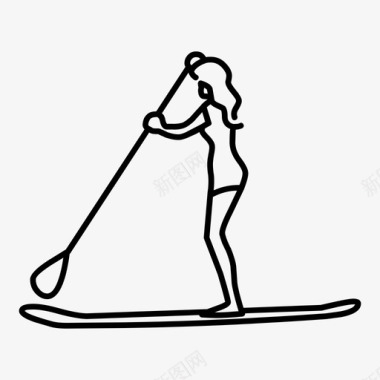 划桨女人女人冒险图标图标