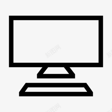 台式计算机显示器屏幕图标图标