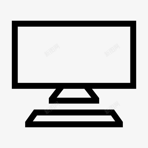 台式计算机显示器屏幕图标svg_新图网 https://ixintu.com 台式计算机 屏幕 显示器