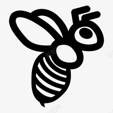 蜜蜂动物苍蝇图标图标