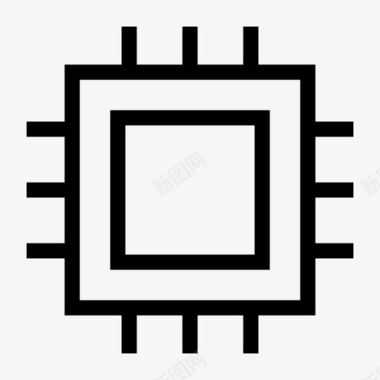 处理器配件芯片电器图标图标