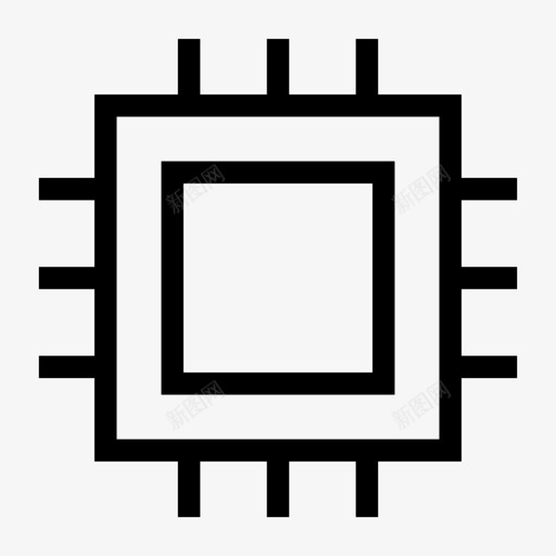 处理器配件芯片电器图标svg_新图网 https://ixintu.com 处理器配件 电器 芯片