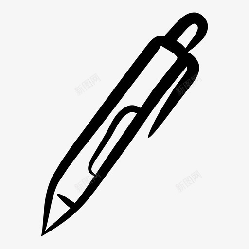 钢笔手绘铅笔图标svg_新图网 https://ixintu.com 手绘 教育墨水 钢笔 铅笔