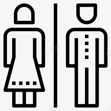 卫生间浴室男士图标图标