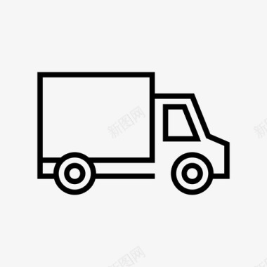 卡车货物集装箱卡车图标图标
