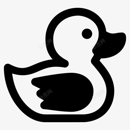 鸭子宝宝洗澡图标svg_新图网 https://ixintu.com 孩子 宝宝 橡皮鸭 洗澡 玩具 鸭子