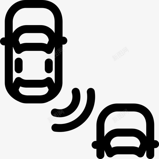 盲点系统汽车检测图标svg_新图网 https://ixintu.com 检测 汽车 汽车仪表板第3部分 盲点系统