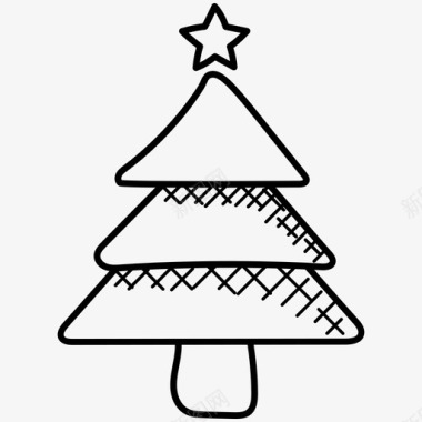 圣诞树装饰树冷杉树图标图标