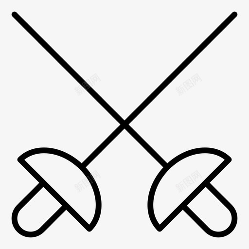 击剑运动剑图标svg_新图网 https://ixintu.com 击剑 剑 运动 运动瘦