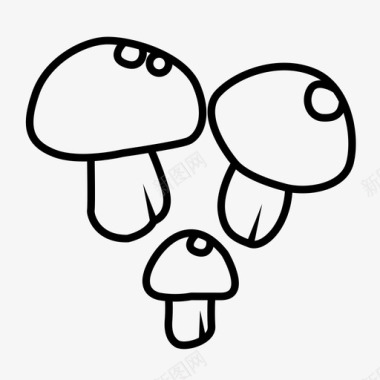 蘑菇洋葱真菌图标图标