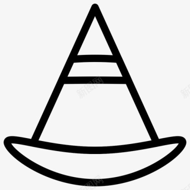 帽子万圣节巫师图标图标
