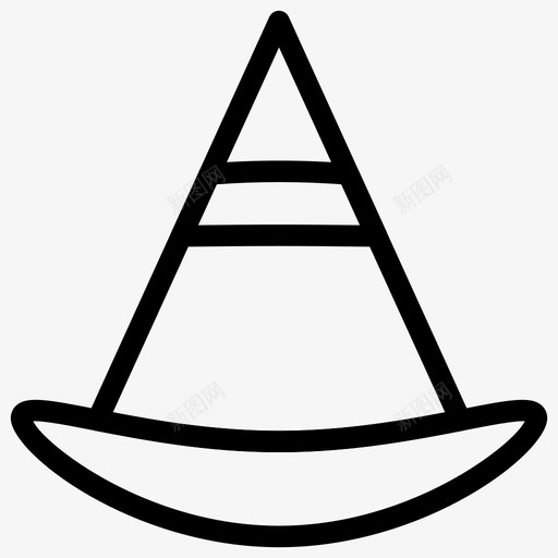 帽子万圣节巫师图标svg_新图网 https://ixintu.com 万圣节 万圣节线图标 女巫 巫师 帽子