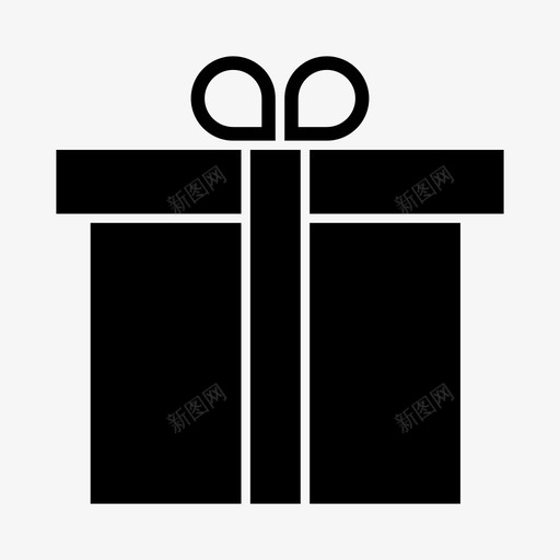 礼品盒子送货图标svg_新图网 https://ixintu.com 丝带 包装 圣诞雕文 盒子 礼品 礼物 送货