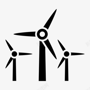 风车荷兰能源图标图标