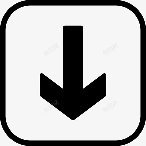 向下按钮标志箭头指示图标svg_新图网 https://ixintu.com 向下按钮标志 指示 箭头