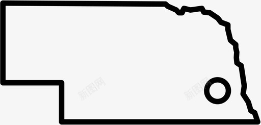 内布拉斯加州美国城市图标图标