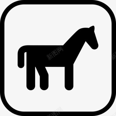 马的标志动物迹象图标图标