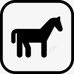 动物的迹象马的标志动物迹象图标高清图片