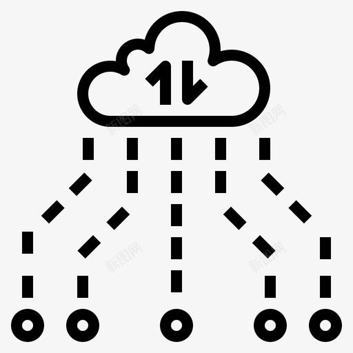 云数据差异图标svg_新图网 https://ixintu.com 云 位置 共享 差异 数据 网络开发