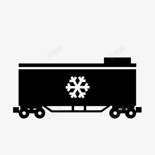 冷藏车货物食品图标svg_新图网 https://ixintu.com 冷藏车 火车 火车运输 货物 食品