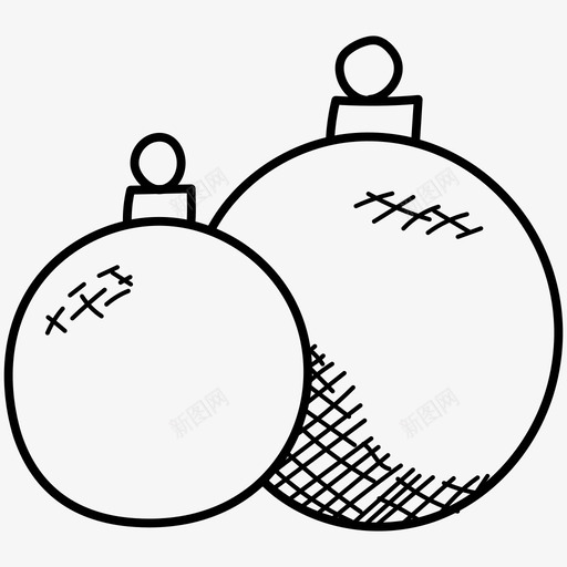 圣诞饰品圣诞球装饰元素图标svg_新图网 https://ixintu.com 90个圣诞涂鸦图标 圣诞球 圣诞饰品 装饰元素 装饰品