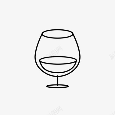 蒸馏饮料玻璃杯玻璃酒图标图标