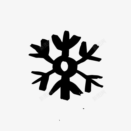 雪花圣诞节手绘图标svg_新图网 https://ixintu.com 冬天 圣诞节 手绘 雪花