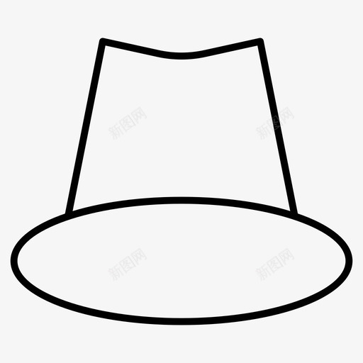 头帽子衣服图标svg_新图网 https://ixintu.com 头 女巫 帽子 衣服 衣服细线图标