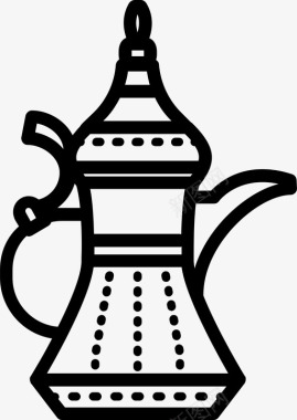 阿拉伯咖啡壶咖啡壶中东图标图标