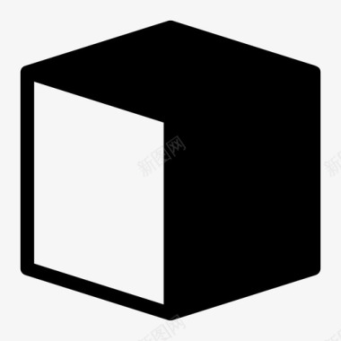 盒子立方体开箱图标图标