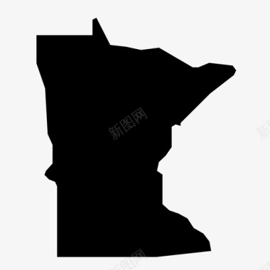 明尼苏达州美国地理图标图标