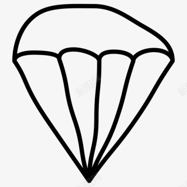 降落伞飞翔天空图标图标