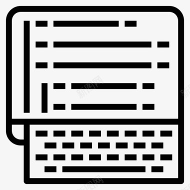 网络开发者桌面键盘图标图标