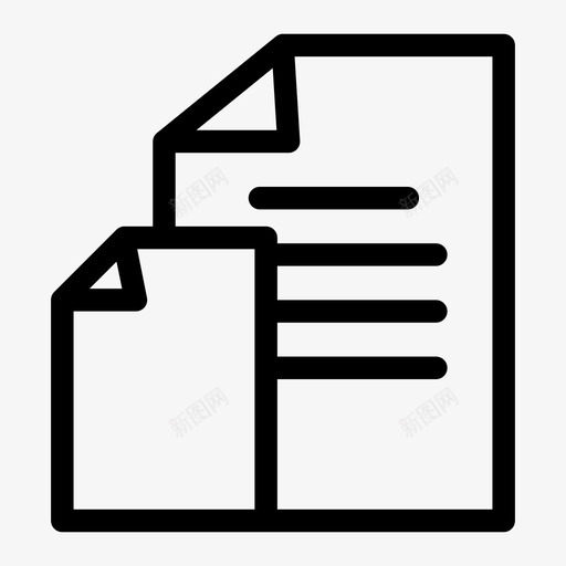 文件数据纸张图标svg_新图网 https://ixintu.com 基本包装介质 工作 数据 文件 纸张